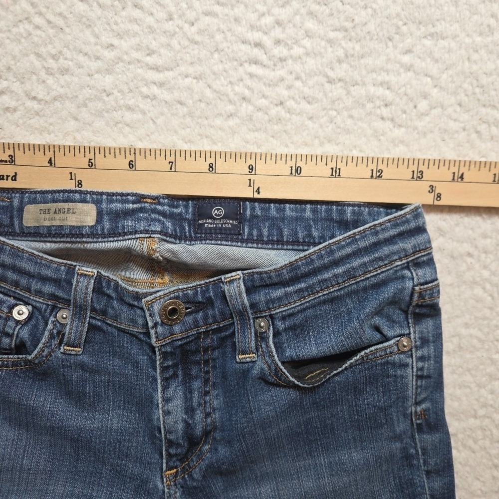 AG Adriano Goldschmied Bootcut Low Rise The Angel Jeans Size 26R Medium Wash - Picture 2 of 7